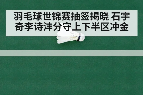 羽毛球世锦赛抽签揭晓 石宇奇李诗沣分守上下半区冲金